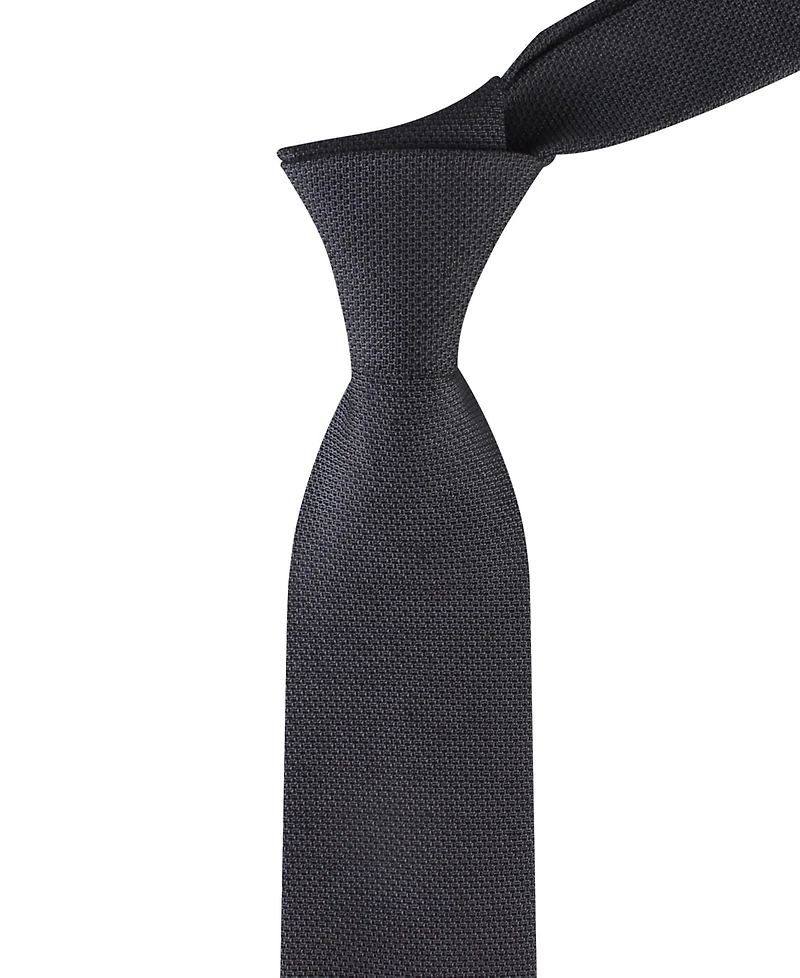 Calvin Klein Men's Textured Solid Silk & Linen Blend Tie