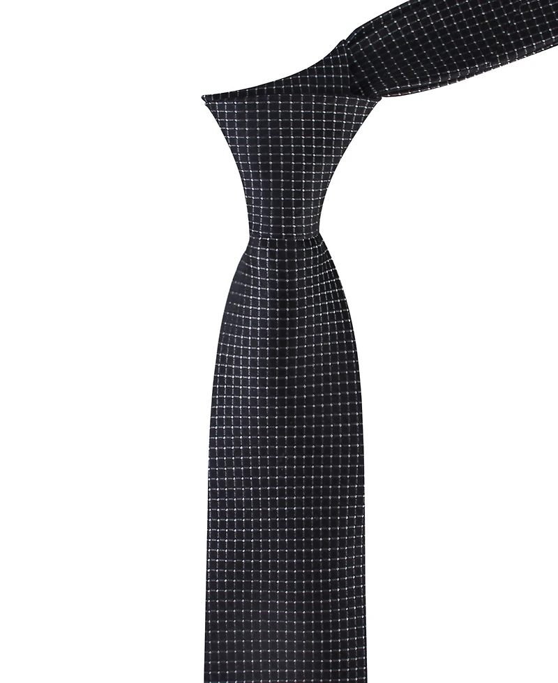 Calvin Klein Men's Grid Pattern Silk Tie