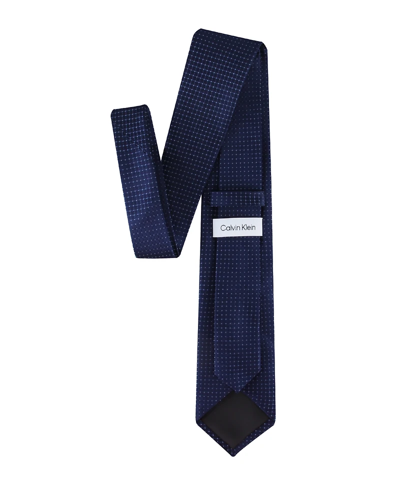 Calvin Klein Men's Grid Pattern Silk Tie