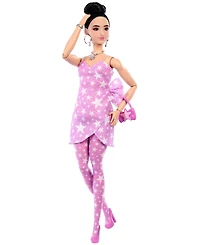 Barbie Deluxe Style Fashion Doll #11 in Denim Star-Print Dress