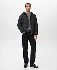 Mango Men's Down And Feather Filling Quilted Jacket