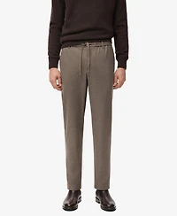 Mango Men's Slim-Fit Flannel Pants