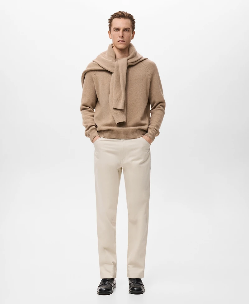 Mango Men's Regular-Fit Cotton Pants