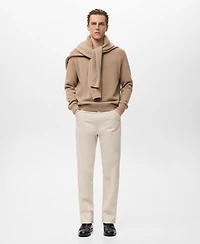 Mango Men's Regular-Fit Cotton Pants