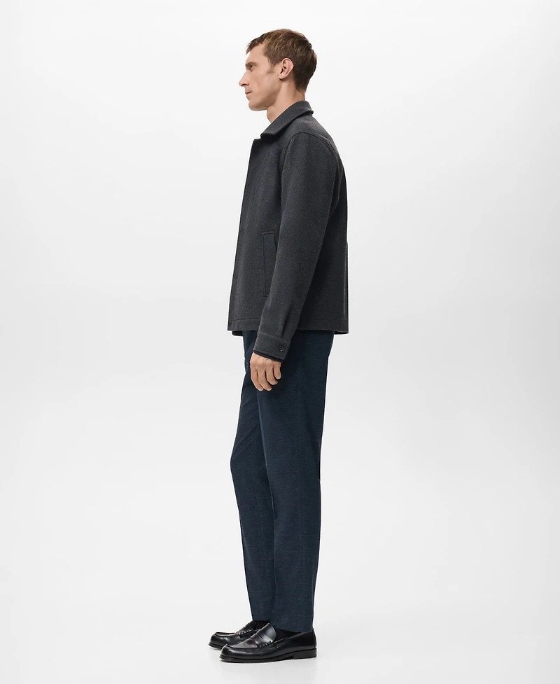 Mango Men's Slim-Fit Flannel Pants