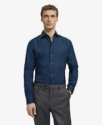 Mango Men's Slim-Fit Cotton Poplin Dress Shirt