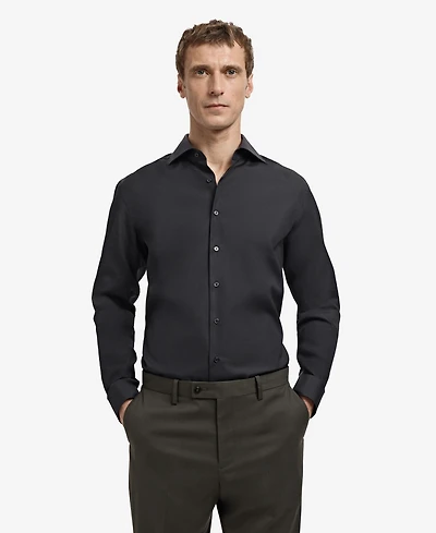 Mango Men's Slim-Fit Cotton Poplin Dress Shirt