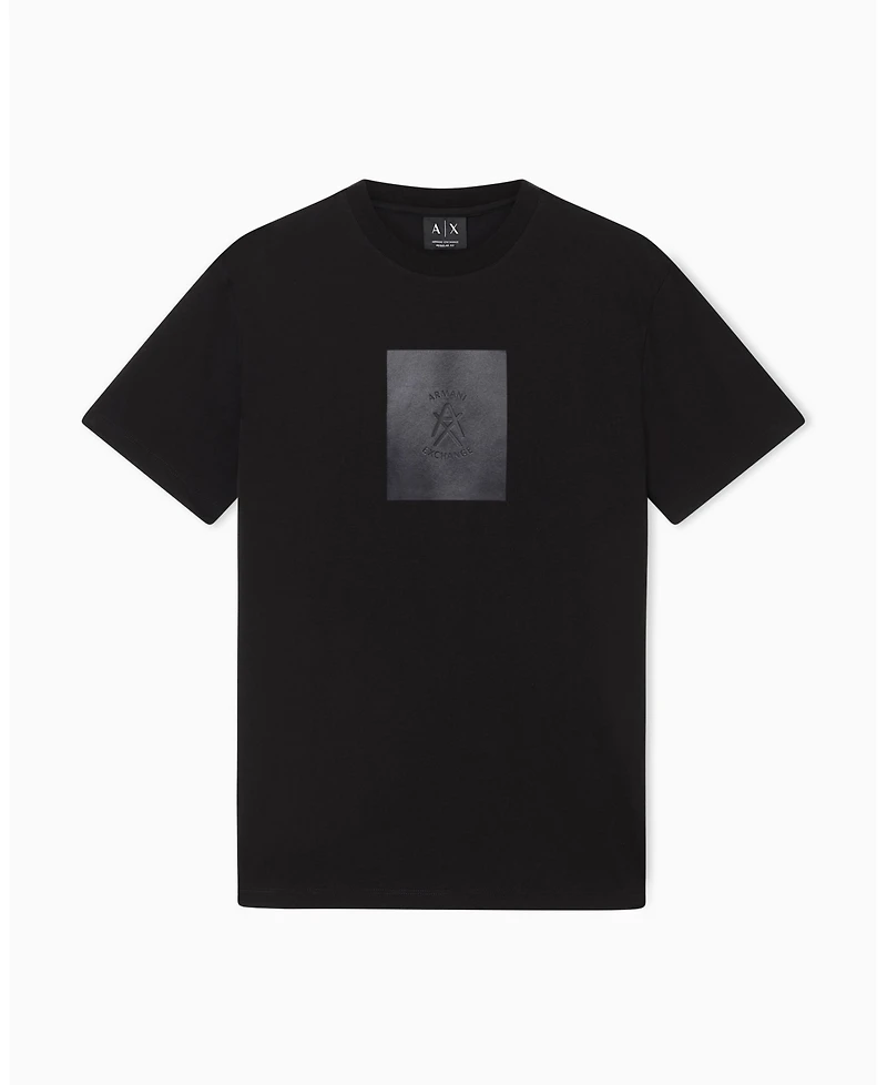A|X Armani Exchange Men's Short Sleeve Jersey Satin Box T-Shirt