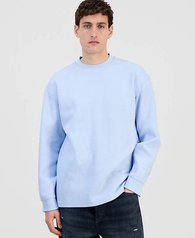 Hugo Boss Men's Waffled Jersey Long-Sleeve T-Shirt