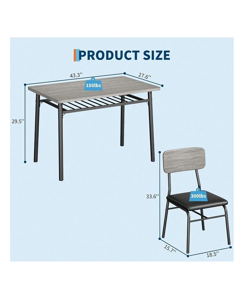 gaomon Kitchen Table Dining Table Set for Dining Room, Home Office