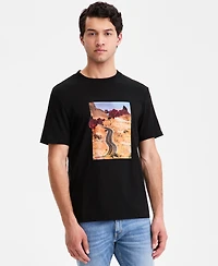 Hugo Boss Men's Cotton Bikers & Roses Logo Graphic T-Shirt