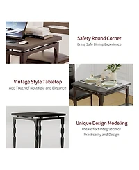 Gaomon Kitchen Table Dining Table Set for 2 Table and Chairs Set of 2 for Dining Room, Home Office