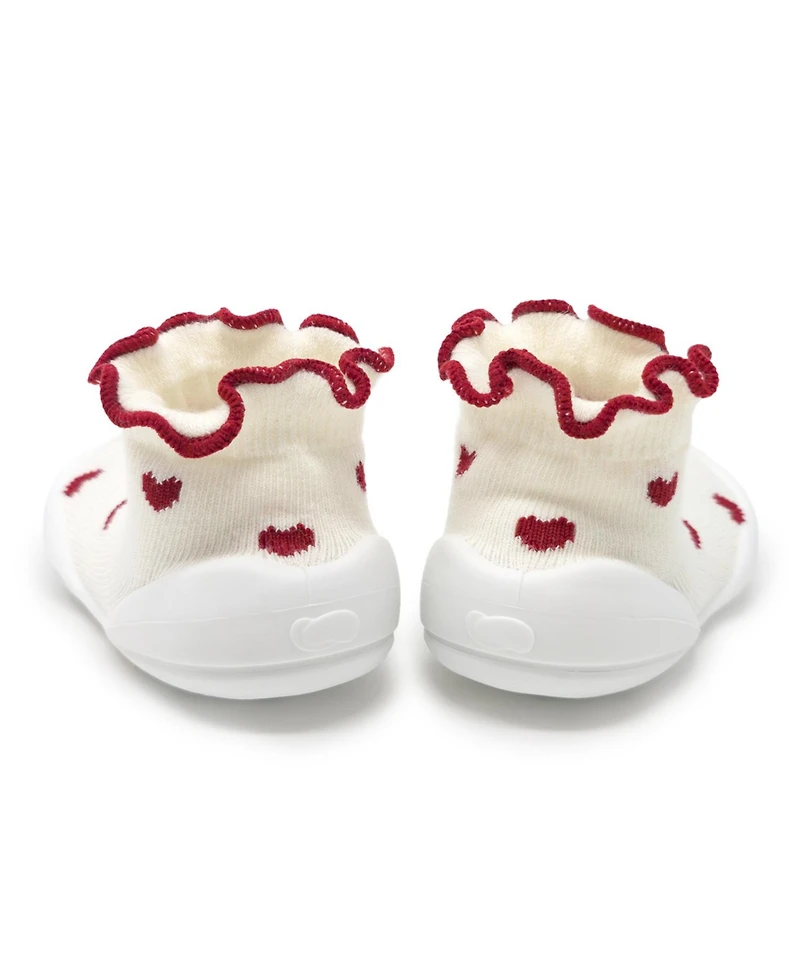 Komuello Baby Girls First Walk Sock Shoes Sweet Hearts