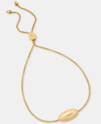 Lauren Ralph Gold-Tone Puffy Pear Slider Bracelet