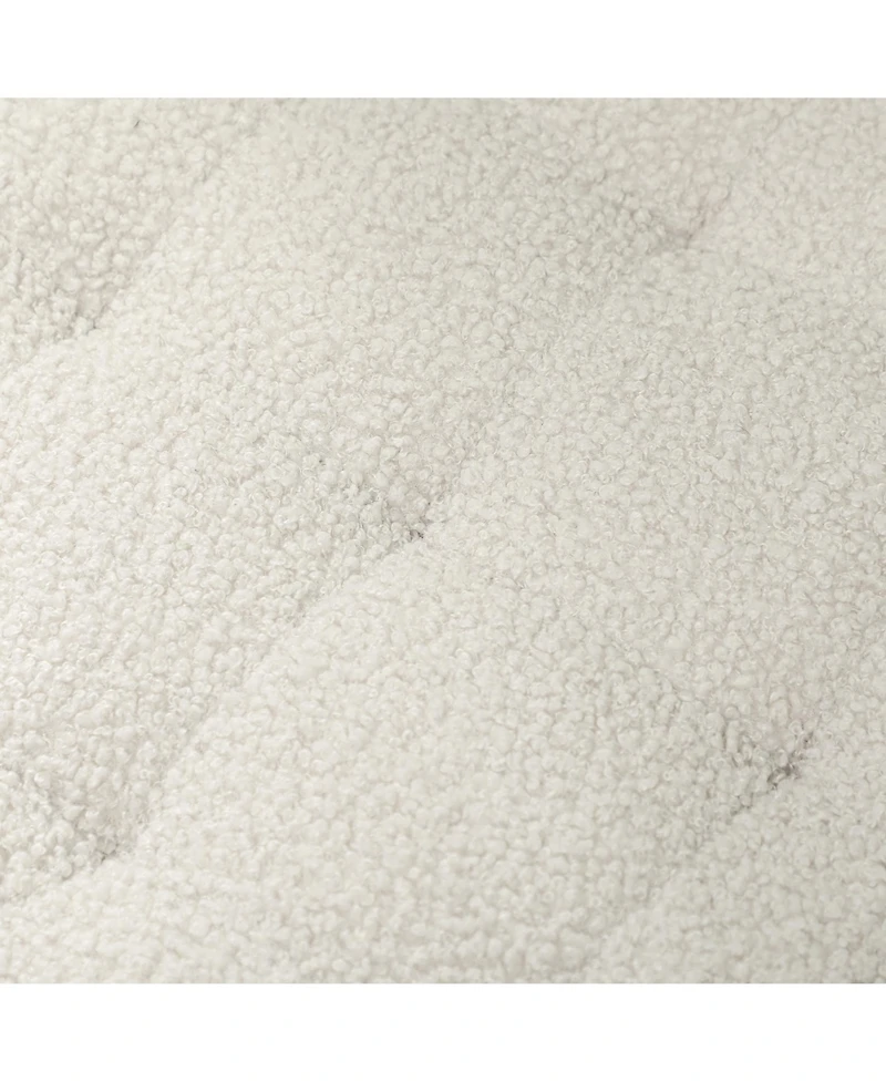 Homcom 18" Round Ottoman with Storage, Footstool with Lid, Wood Legs,