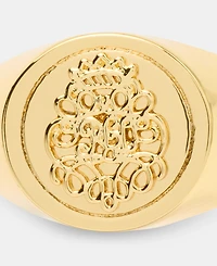 Lauren Ralph Lauren Gold-Tone Statement Coin Logo Ring