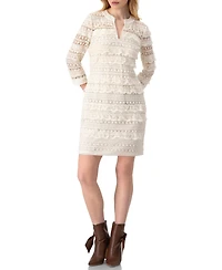 Ivonne Women's Natural Lace Mini Dress