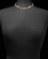 Karl Lagerfeld Paris Logo Pave Link Collar Necklace