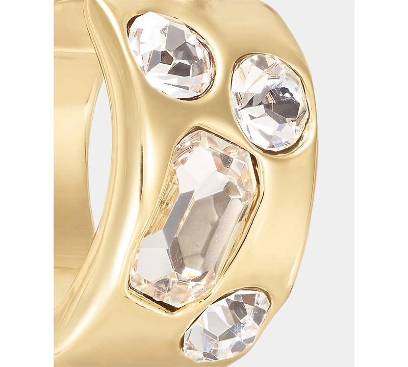 Karl Lagerfeld Paris Small Crystal Hoop Earrings, 0.53"