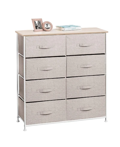 mDesign Large Storage Dresser Furniture, 8 Removable Fabric Drawers