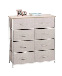mDesign Large Storage Dresser Furniture, 8 Removable Fabric Drawers