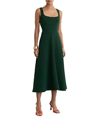 Reiss Women's Waisted Cut-Out Twill Midi Dress