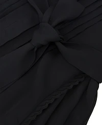 Reiss Women's Embroidered-Trim Belted Mini Dress