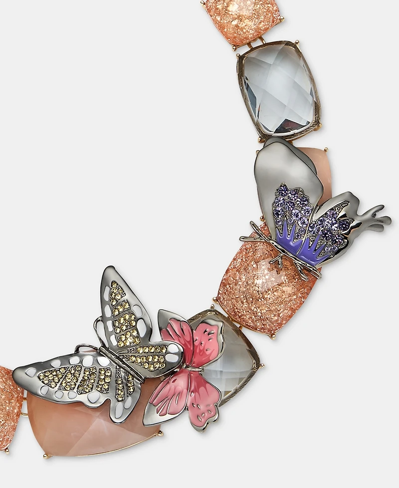 Anne Klein Mixed Stone Butterfly 18" Collar Necklace