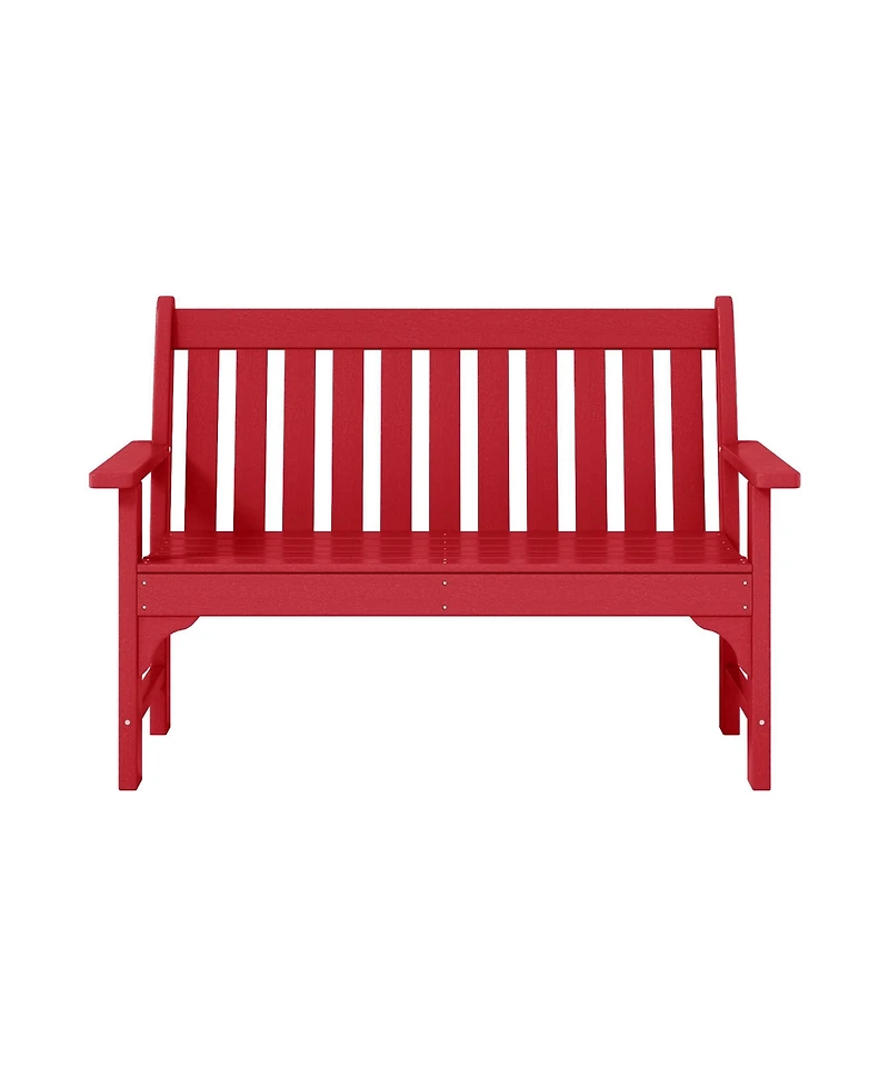 WestinTrends Outdoor 2-Person All-Weather Hdpe Front Porch Garden Bench