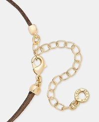 Anne Klein Imitation Pearl Flower Suede Cord Pendant Necklace, 16" + 3" extender