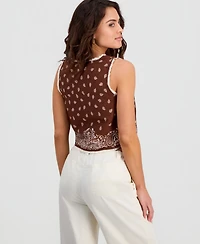 And Now This Petite Bandana-Print Vest, Macy's Exclusive