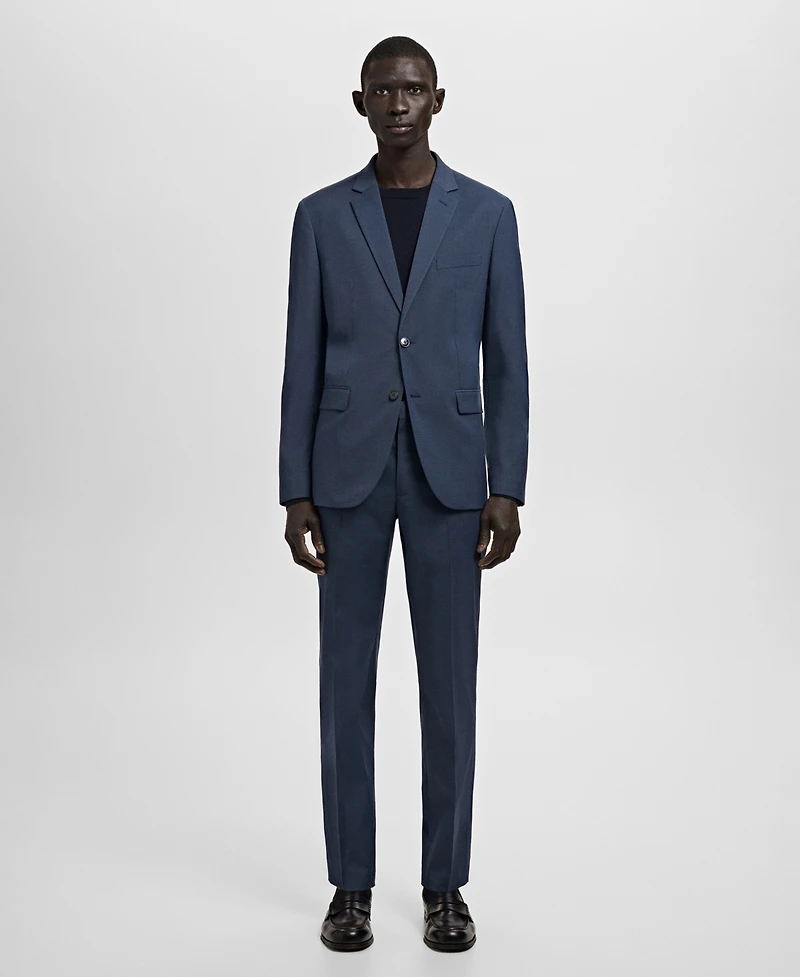 Mango Men's Stretch Fabric Super Slim-Fit Suit Trousers