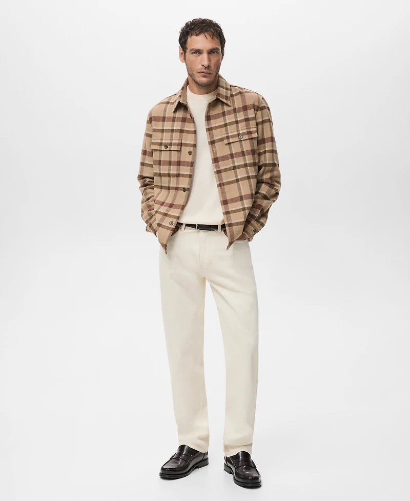 Mango Men's Pockets Check Overshirt