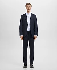 Mango Men's Slim-Fit Twill Fabric Dress Shirt