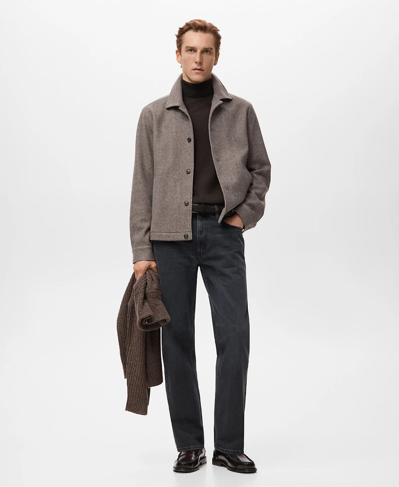 Mango Men's Regular Fit Flannel Overshirt