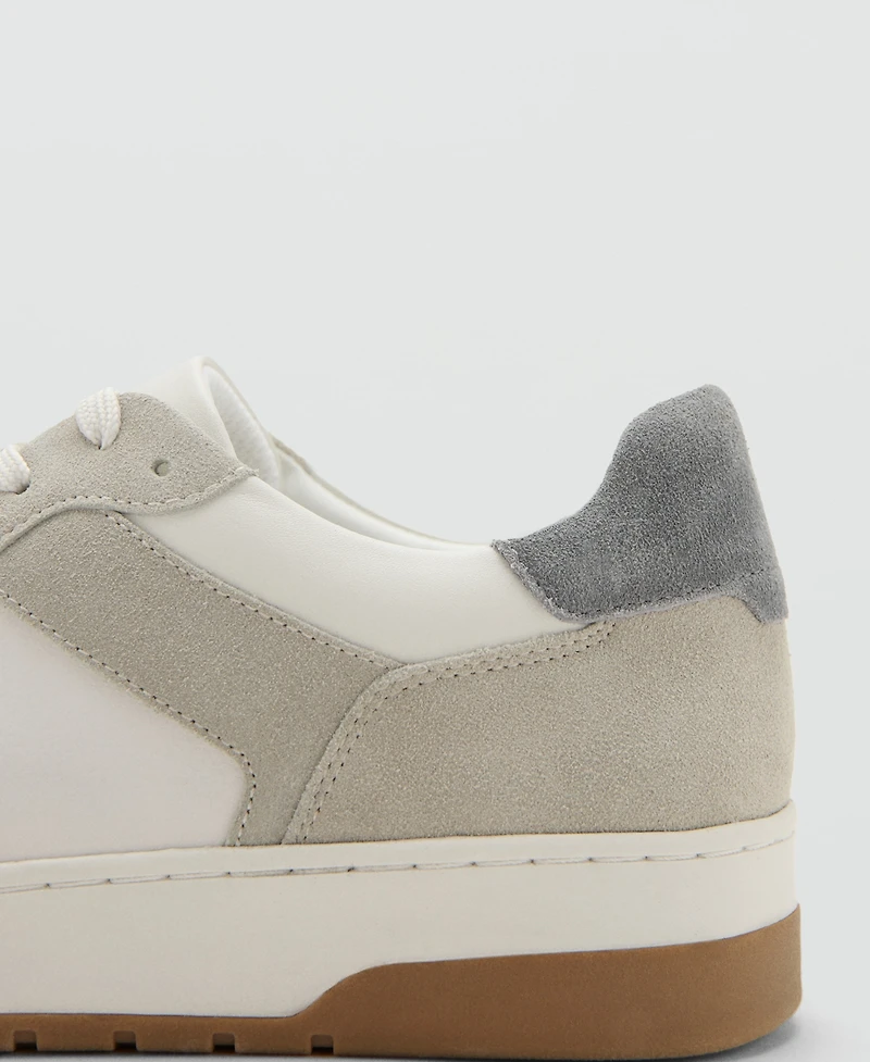 Mango Men's Combined Leather Trainers