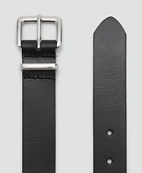 Mango Men's Buckle Leather Belt