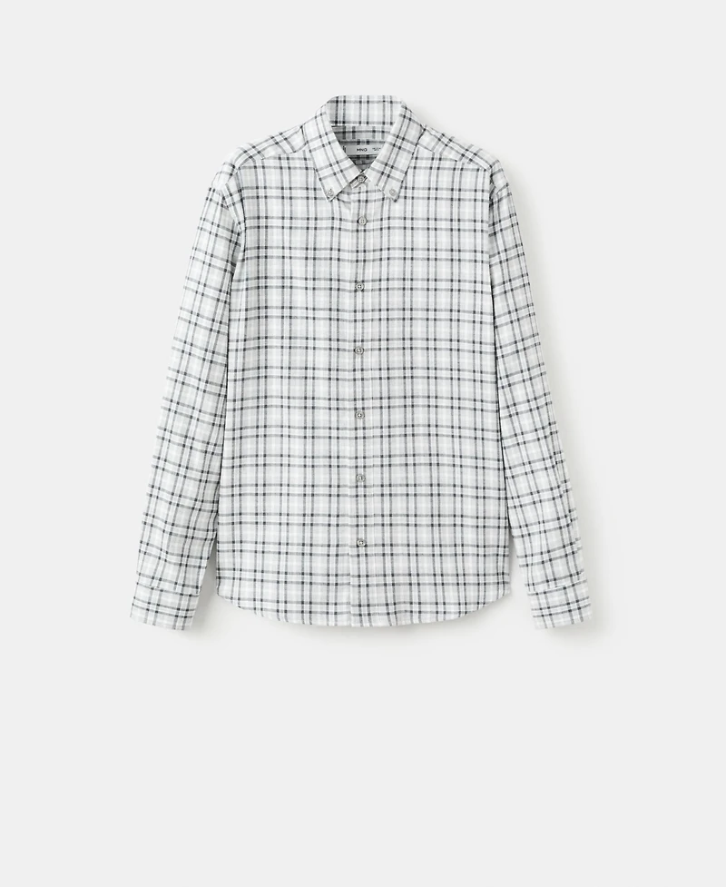 Mango Men's Regular-Fit Check Flannel Shirt