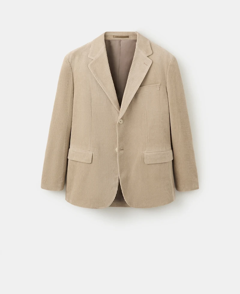 Mango Men's Slim Fit Corduroy Blazer