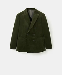 Mango Men's Slim-Fit Double-Breasted Corduroy Jacket