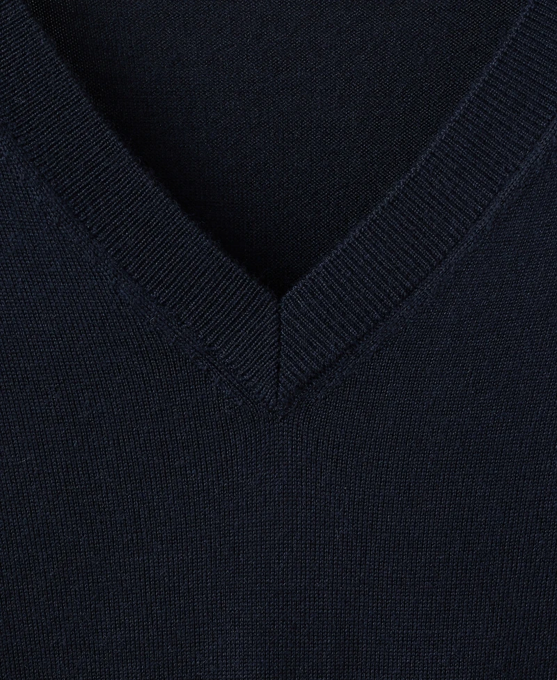 Mango Men's Merino Wool V-Neck Sweater