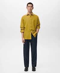 Mango Men's Pocket Linen Shirt