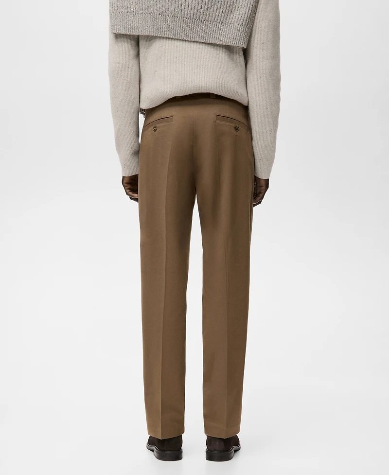 Mango Men's Regular-Fit Cotton Pants