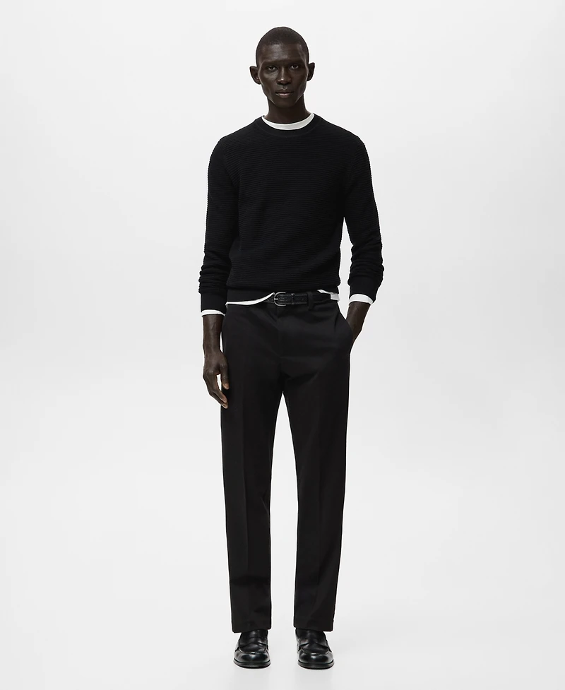 Mango Men's Regular-Fit Cotton Pants