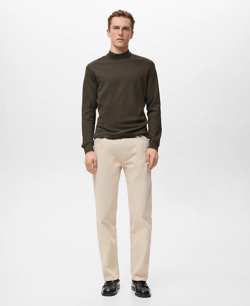 Mango Men's Perkins Neck Long-Sleeved T-Shirt