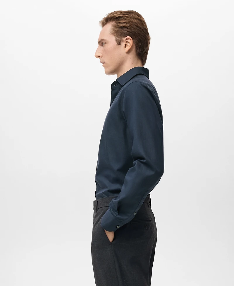 Mango Men's Cotton Slim-Fit Shirt