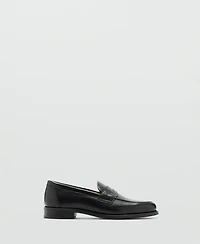 Mango Men's Leather Penny Loafers