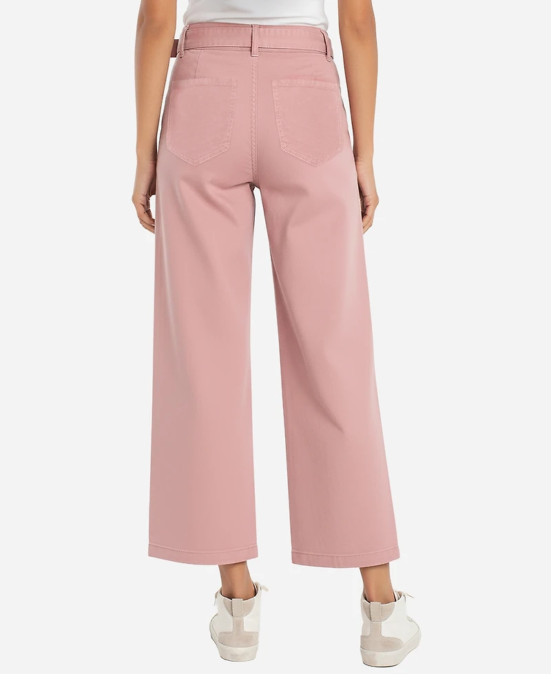 Liverpool Los Angeles Petite Wide-Leg Mid-Rise Pants