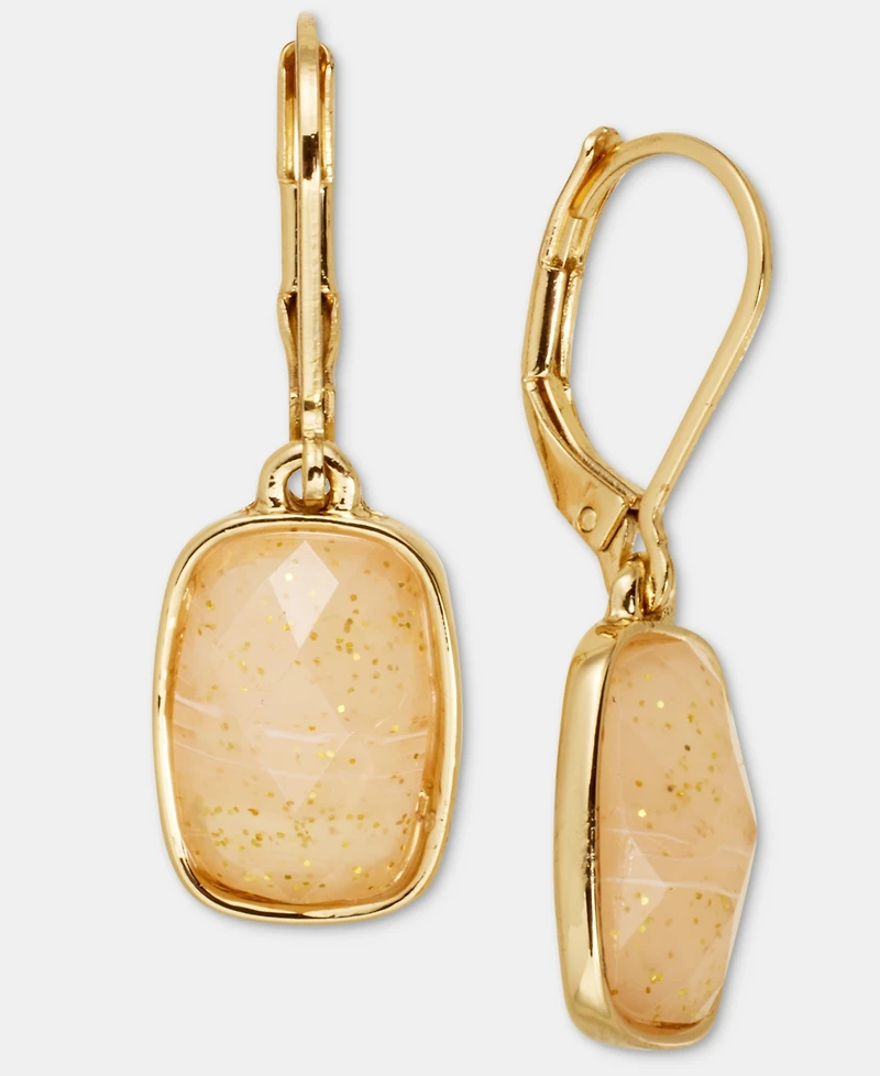 Anne Klein Cushion-Cut Stone Drop Earrings