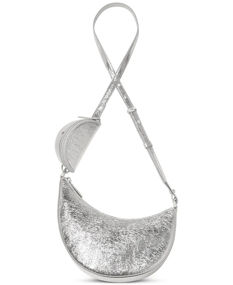 kate spade new york Duo Small Crinkle Metallic Leather Crossbody Bag
